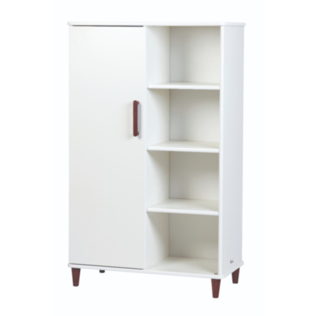 Millhouse Bambino White Single Cupboard Door Storage Unit with 4 Compartments 