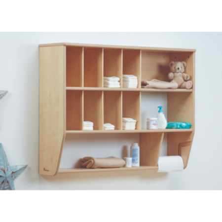 Millhouse Baby Changing Maple Wall Storage Unit