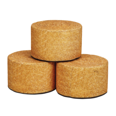 Millhouse Early Years Round Hay Bale Seats - Set of 3