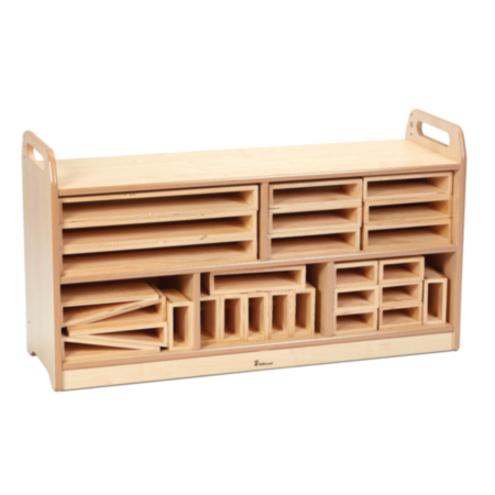 Millhouse Hollow Block Maple Melamine Storage Unit with Back