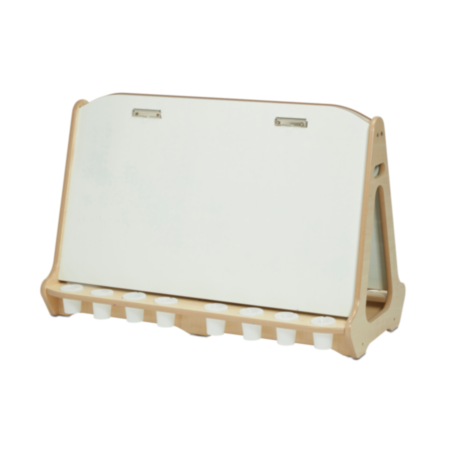 Millhouse Early Years Wooden Double-Sided White Board Easel - 4 Person 