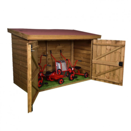Early Years Outdoor Wooden Trike Storage Shed
