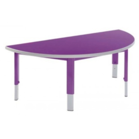 Metalliform Start Right Height Adjustable Classroom Table - Semi Circular 