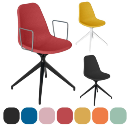 Suzi Upholstered Breakout Chair Pyramid Base