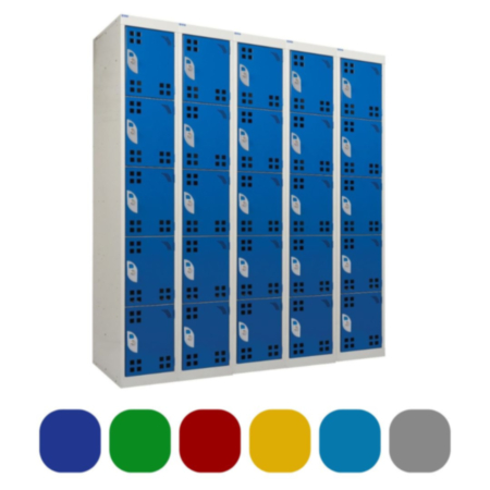 Perforated Charging Lockers With Standard Plug