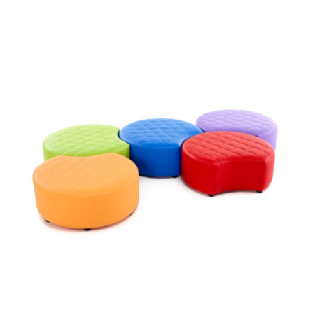 Children&#039;s Quilted Colourful Snuggle Stools - Set of 5