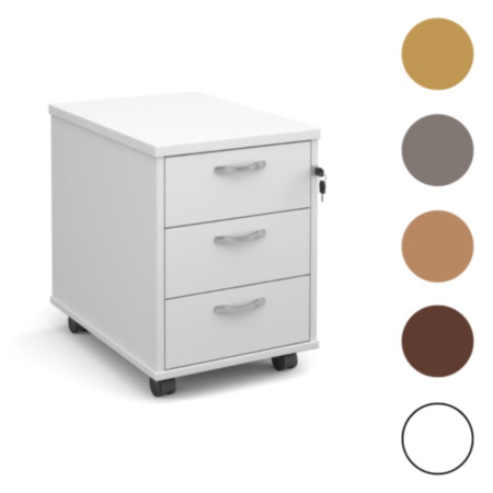 3 Drawer Mobile Lockable Office Pedestal