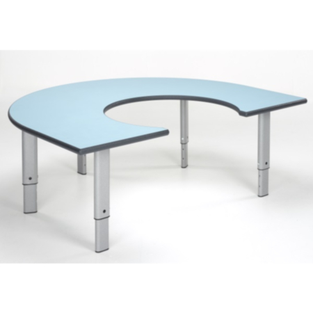 Metalliform Rainbow Horseshoe Height Adjustable Classroom Table