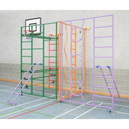 Indoor Physical Education Rainbow Climbing Frame for Schools
