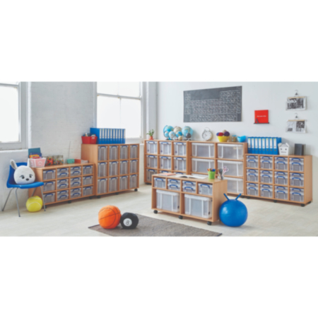 Monarch Classroom Storage Unit with 9 x 35L Really Useful Boxes