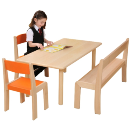 Early Years Natural Beechwood Rectangle Classroom Table