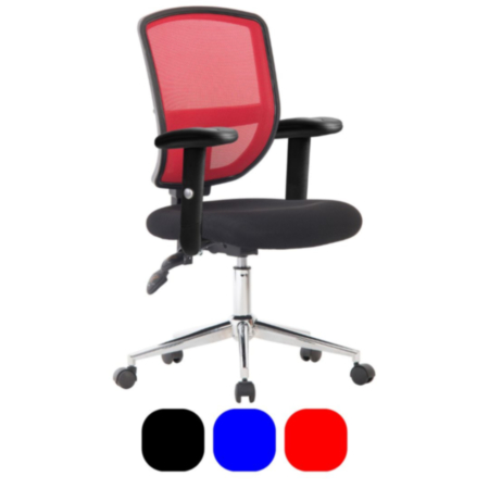 Nexus Medium Back Mesh Ergonomic Office Operator Chair With Height Adjustable Arms 