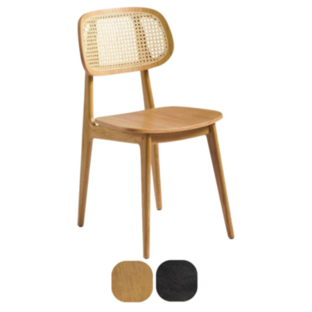 Relish Café Bistro Side Chair- Natural Cane Back