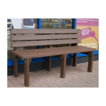 Reston Recycled Plastic Outdoor Public Areas Bench- 3 Seater