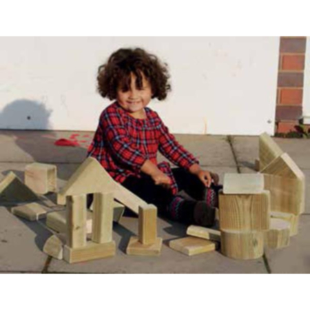 Outdoor Wooden Play Blocks, Set 20