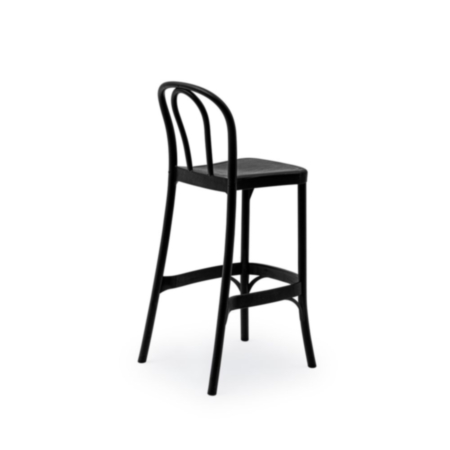 Roma Café Bistro Bar Stool- Black