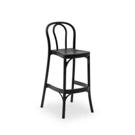 Roma Café Bistro Bar Stool- Black