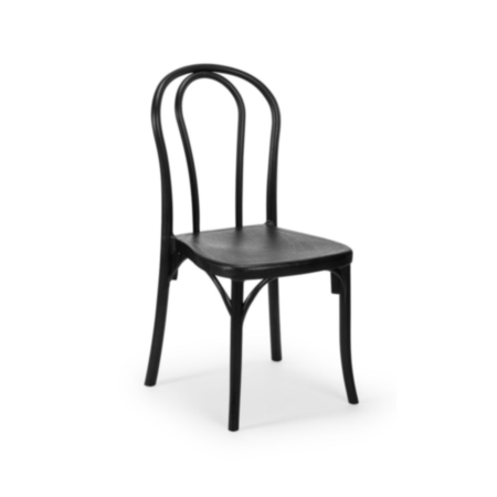Roma Café Bistro Side Chair- Black