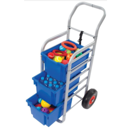 Gratnells Mobile Rover All Terrain Storage Cart - Silver Frame and Extra Deep Trays