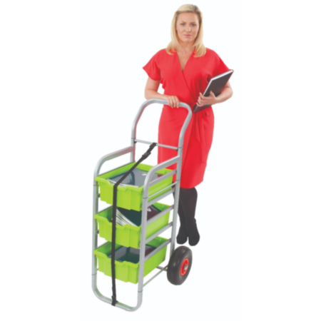 Gratnells Mobile Rover All Terrain Storage Cart - Silver Frame - Deep Trays