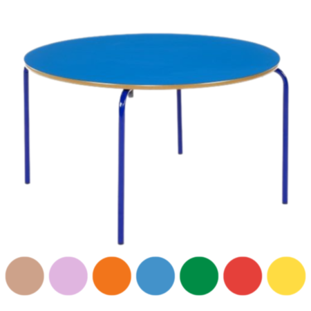 Metalliform Crushed Bent Circular Classroom Table with MDF Edge