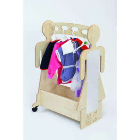 Mobile Role Play Dressing Up Trolley Maple