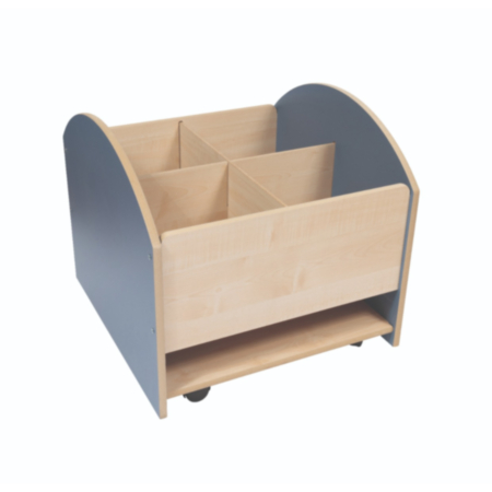 Curve Style Low Level Library Kinderbox - Blue/Maple
