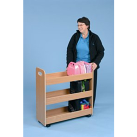 Mobile Wooden Lunchbox Trolley