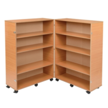 Folding Wooden School Bookcase-Beech-4