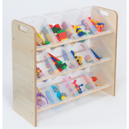 Single Sided Classroom Tidy with Clear Trays