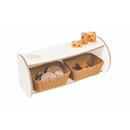 Mini Range Wooden Shelf Unit with Mirror Back
