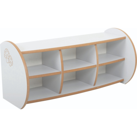 Mini Range Wooden 2 Shelf Unit with Dividers