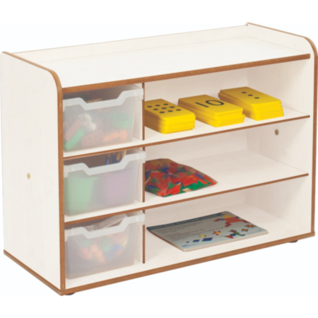 Mini Range Wooden 3 Shelf Storage Unit with 3 Gratnell&#039;s Cubby Trays