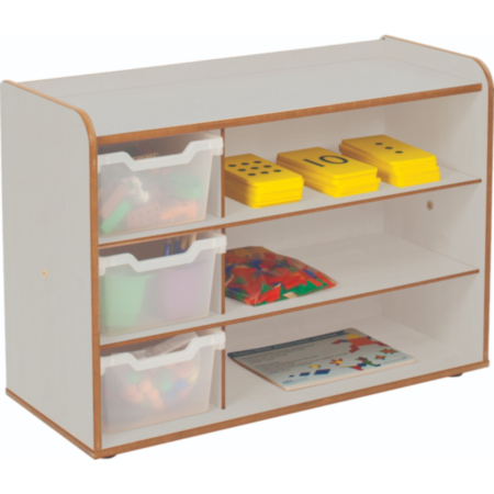 Mini Range Wooden 3 Shelf Storage Unit with 3 Gratnell&#039;s Cubby Trays