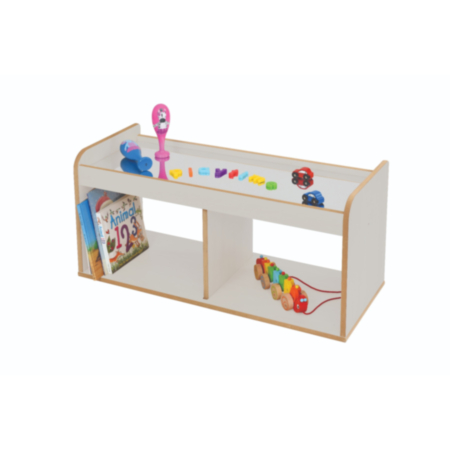 Mini Range Wooden Mirror Top Open Storage Unit