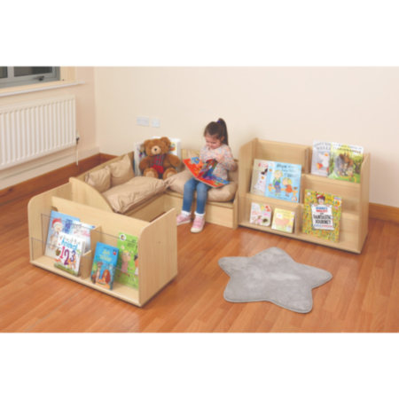 Solway Reading Corner with Book Storage and Soft Seat Area Set 1