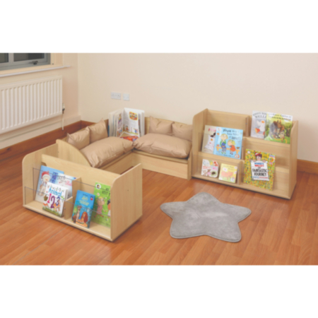 Solway Reading Corner with Book Storage and Soft Seat Area Set 1