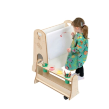 Mini Children&#039;s Blackboard and Drywipe Easel with Storage Trolley