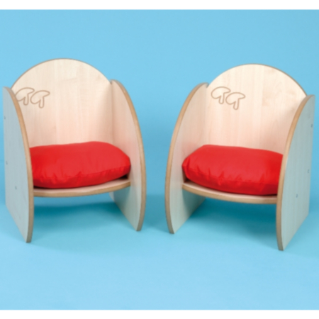 Mini Range Children&#039;s Nursery Chairs with Cushions - Set of 2