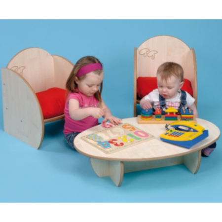 Mini Range Children&#039;s Nursery Chairs with Cushions - Set of 2