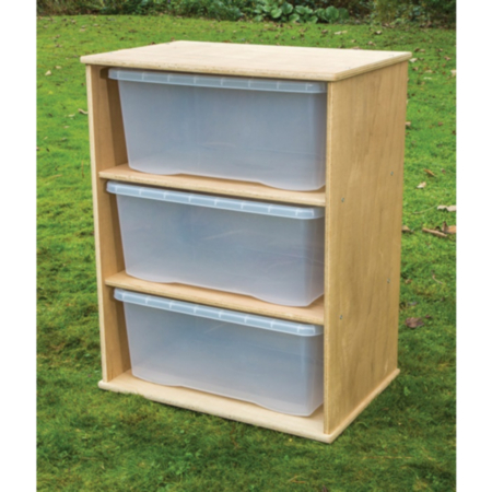 Leave Me Outdoors School Storage Cupboard with Clear Trays