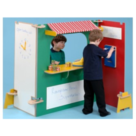 Role Play Supermarket Stall Play Panels - Multi Coloured