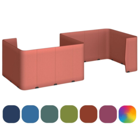 Priva Floor Standing Screen S-Shape W2630 x H1500 x D5200mm