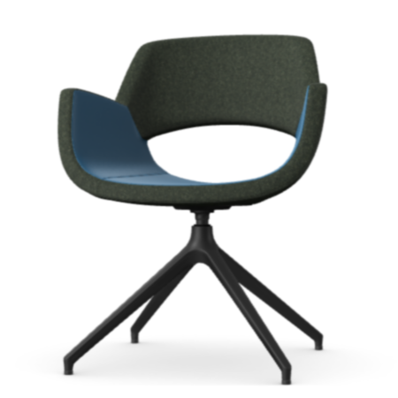 Fielder Reception Chair with Nylon Pyramid Base