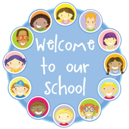 Primary School Indoor or Outdoor Plastic Welcome Faces Circular Sign