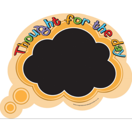 Primary School Indoor or Outdoor PSHE Thought for the Day Chalkboard with FREE Pack of Chalk