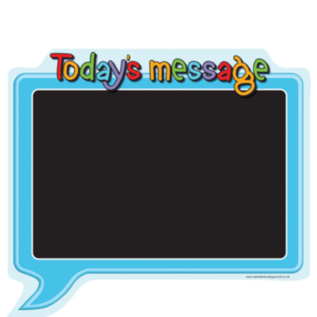 Primary School Indoor or Outdoor PSHE Today&#039;s Message Chalkboard with FREE Pack of Chalk