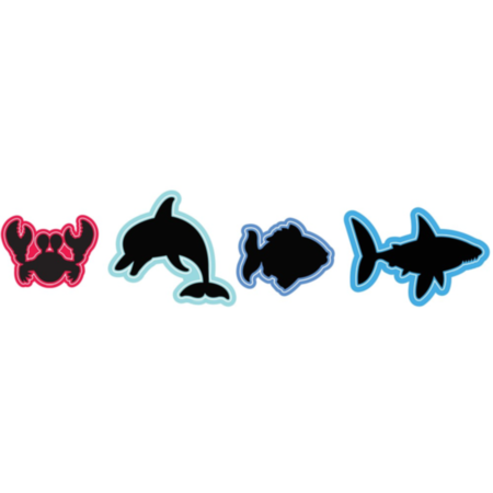 Primary School Indoor or Outdoor Under The Sea Chalkboard with FREE Pack of Chalk - Set of 4