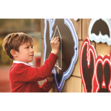 Primary School Indoor or Outdoor Under The Sea Chalkboard with FREE Pack of Chalk - Set of 4