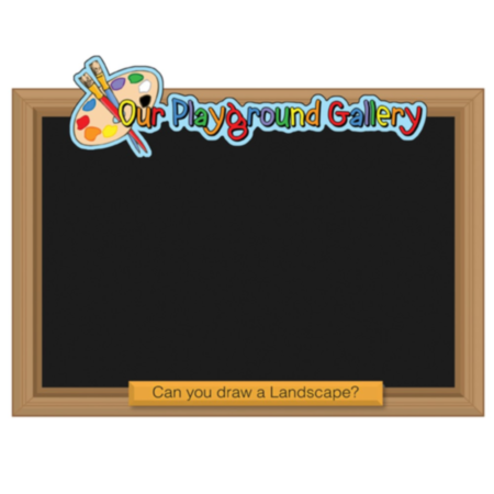 Primary School Indoor or Outdoor Landscape Our Gallery Chalkboard with FREE Pack of Chalk